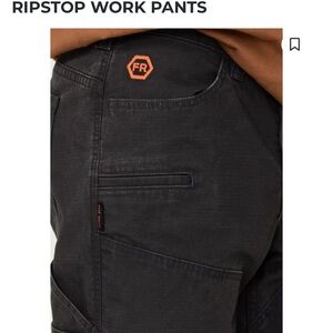 FR Men's Black Ripstop Jeans